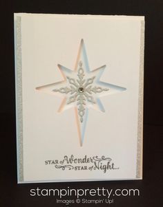 a white card with a snowflake on it