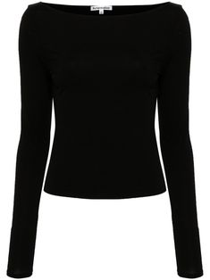 black TENCEL™ Lyocell blend lightweight jersey boat neck long sleeves Aesthetic Long Sleeve Top, Black Boatneck Top, Black Boat Neck Top, Teenage Aesthetic, Virtual Wishlist, Black Turtleneck Top, Basic Black Top, Boat Neck Long Sleeve, Boat Neck Top