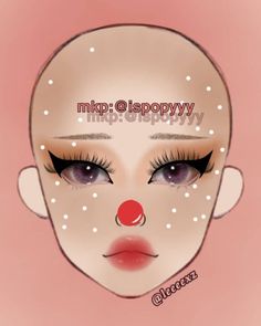 Xmas Make Up Looks, Christmas Makeup Easy, Xmas Makeup Looks, Reindeer Makeup, Christmas Face Painting, Makeup Charts