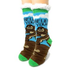 Believe Sherpa Slipper Socks for Women Pie Grande, Trendy Slippers, House Socks, Womens Sherpa, Comfortable Socks, Fuzzy Slippers, Cozy Socks, Colorful Socks, Happy Camper