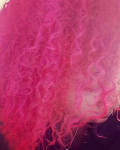 Curly Hot Pink Hair, Bright Pink Curly Hair, Pink Hair Curly, Curly Pink Hair, Pink Curly Hair, Bright Pink Hair, Hot Pink Hair, Mlp My Little Pony, Dream Hair