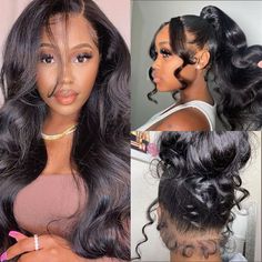 Alipearl Hair Body Wave 360 HD Lace Frontal Wig Natural Color Body Wave Human Hair Wigs 100% Virgin Hair Pre-plucked with Baby Hair 360 Lace Wigs 180% 200% 250% Density, Can Be Restyle Ponytail Best Lace Wigs, 360 Lace Frontal Wig, Hair 360, Brazilian Hair Extensions, Cheap Human Hair, Straight Lace Front Wigs, Body Wave Hair, Frontal Wig, Hair Quality