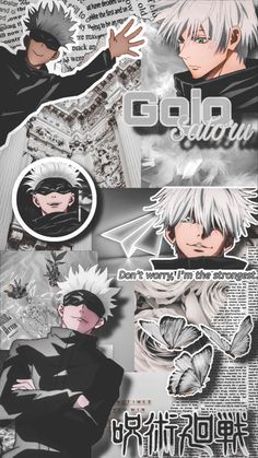 an image of some anime characters in black and white colors, with the caption that says