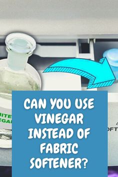 an open drawer with some bottles and other items in it that are labeled can you use vinegar instead of fabric softener?