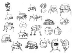 some drawings of different objects and shapes