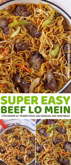 this super easy beef lo mein recipe is the perfect meal for busy nights