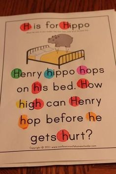 a children's book about henry dippo hops on his bed and how high can henry hop before he gets hurt?