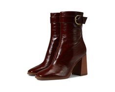 Nine West Taress | Zappos.com Wine Red Ankle Boots, Brown Go Go Boots, Maroon Platform Boots, Red Brown Boots, Summer Boots For Women, Brown Leather Boots Women's, Women’s Boots, Brown Boots Outfit Ankle, Brown Boots Heels