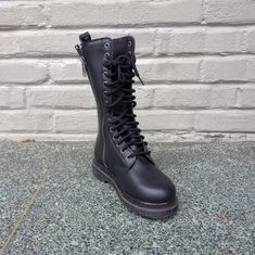 The Demonia Bolt-300 Is A Black Calf-High Boot With Front Lacing And A Side Zip Closure. Us Men's Sizing. #Demoniabolt #Bolt300 #Demonia Black Steel Toe Boots For Streetwear, Black Lace-up Urban Combat Boots, Urban Black Lace-up Combat Boots, Urban Round Toe Boots With Laces, Urban Boots With Laces And Round Toe, Urban Style Boots With Round Toe And Laces, Urban Style Round Toe Boots With Laces, Black Urban Combat Boots With Round Toe, Urban Black Combat Boots With Round Toe