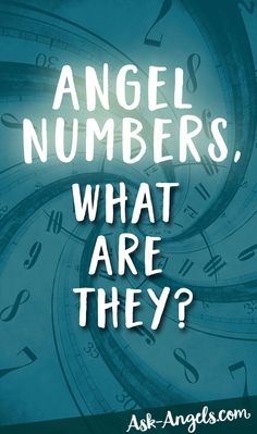 an image with the words angel numbers, what are they?