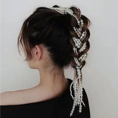 Super Cute And Stylish Ships In 5-10 Business Days Rope Hair, Hair Chains, Hair Accessories Pearl, Braid Hair, Pearl Hair Clip, Hair Accessories Clips, Fashion Hair Accessories, Pearl Hair, Trendy Hairstyles