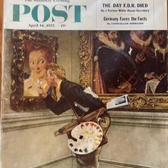 an old magazine with a painting on the cover