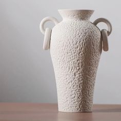 Greek styled amphora vintage ceramic vase Tall Ceramic Vase, Artistic Decor, Handmade Ceramic Vase, White Ceramic Vase, Pottery Lamp, Handmade Ceramics Vase, White Ceramic Vases, Vase Shapes, Holding Flowers