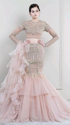 Stylish Wedding Dresses Indian, One Piece Dress Party Wear, Fish Cut, Wedding Lehenga Designs, Indian Dresses Traditional, Bridal Dress Fashion, Indian Gowns Dresses, Indian Bridal Outfits, Embellished Blouse