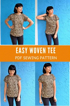 the instructions for how to sew an easy t - shirt in three different ways