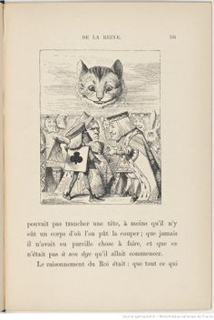 an open book with a drawing of a cat in it's center and caption