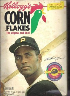 a baseball player is featured on the cover of an old - fashioned magazine, called corn flakes