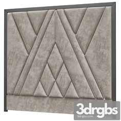 a 3d rendering of a wall panel with an abstract design on the top and bottom