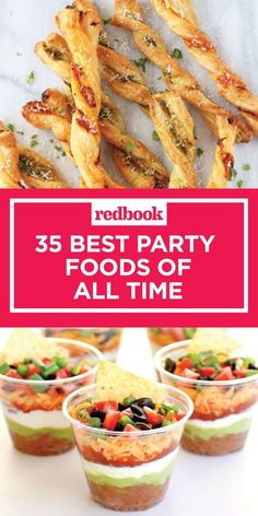 the cover of redbook's 25 best party foods of all time