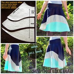 the sewing pattern for this skirt is easy to sew, and looks great on someone's body