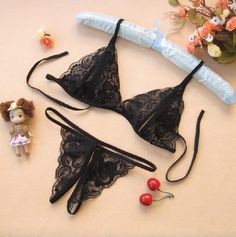 Sexy Lingerie Hot Lace Transparent Gauze Products Temptation Open Chest Bra Three-point Sexy Underwear Sets Lace Bra Set, Lingerie Babydoll, Hot Lingerie, Lingerie Sets, Bra And Panty Sets, Bra Set, Body Suit