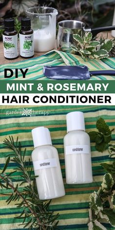 Rosemary Conditioner Diy, Homemade Natural Conditioner, Conditioner Recipe Homemade, Diy Color Safe Shampoo, Make Your Own Shampoo And Conditioner, Natural Hair Conditioner Homemade, Diy Conditioner Recipe, Rosemary Shampoo Diy, Diy Hair Lotion