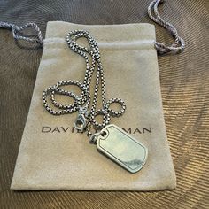 Gorgeous Yurman Piece. David Yurman Jewelry, Survival Gear, Dog Tag, David Yurman, Dog Tags, Womens Jewelry Necklace, Limited Time, Jewelry Necklaces, Women Jewelry