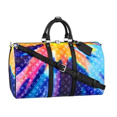 Luxury Multicolor Travel Bags, Designer Multicolor Travel Bags, Luxury Luggage Sets, Louis Vuitton Duffle, Louis Vuitton Duffle Bag, Luxury Luggage, Sunset Color, Weekend Travel, Louis Vuitton Keepall