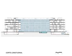 an architectural drawing of a building with lots of windows