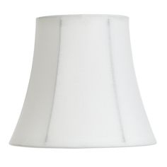 a white lampshade on a white background that is not in use for lighting