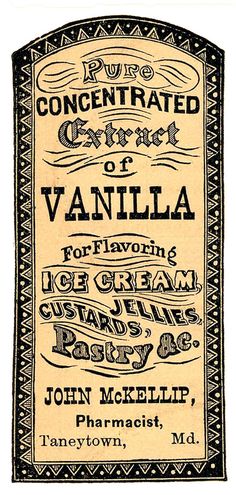 an old advertisement for vanilla ice cream