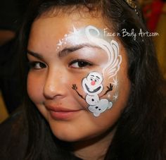 Olaf Face, Disney Face Painting, Bodysuit Tattoos