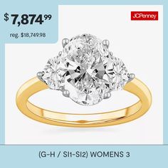 an engagement ring with three pear shaped diamonds on it and the price is $ 787 99