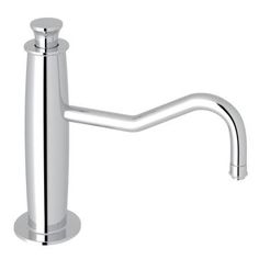 a chrome faucet on a white background with clipping for text or image