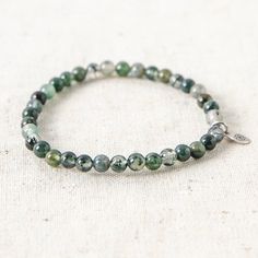 Moss Agate Energy Bracelet Moss Agate Bracelet, Crystal Anklet, Physical Healing, Paris Trip, Spring Air, A Breath Of Fresh Air, Energy Bracelets, Jewelry Bracelets Silver, Health Wealth