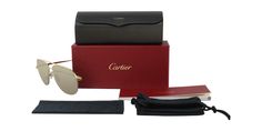 Cartier - Panthere Aviator ESW00094 sunglasses | Free Shipping - Designer Eyes Brown Gradient