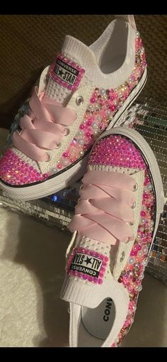 Personalized any way you like Blinged Out Shoes, Sneaker Ball Outfit Ideas, Upcycle Shoes, Ball Outfits, Bedazzled Shoes Diy, Granddaughter Quotes, Graduation Shirts For Family, Candied Pineapple, Sneaker Ball