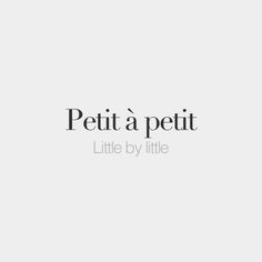 the words petta'a petitt are in black and white letters on a light gray background