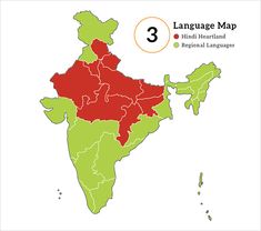 a map with three languages on it