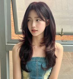 Korea Haircut Medium, Korean Hair Layers Medium, Nabi Haircut, Korean Medium Length Hair, Medium Length Hair With Layers Korean, Korean Haircut Female, Layered Hair For Short Hair, Light Bangs Korean, Cute Mid Length Haircuts