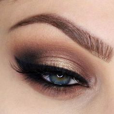 Neutral Smokey Eye, Pageant Makeup, Gold Smokey Eye, Wedding Hairstyles And Makeup, Makeup Gold, Brown Smokey, Make Up Inspiration, Smokey Eye For Brown Eyes, Blending Eyeshadow