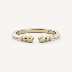 Mira is a half round band with three gold balls at the edge of the gaps. Olive Avenue Jewelry, Gold Branches, Saying Yes, Gold Piece, Jewelry Companies, Perfect Ring, High Quality Jewelry, The Edge, Types Of Metal