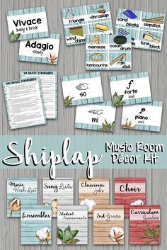 an image of the shape and color of paper with words on it that say shiplap