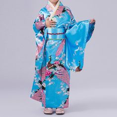 Gender:Girls'; What's in the box:Kimono Coat,Waist Belt; Types:Kimono,Robe,Yukata; Holiday:Masquerade; Style:Japanese Traditional; Occasion:Party; Material:Polyester; Age Group:Kid's; Listing Date:06/13/2022; Clothing Length:; Bust:; Height: Kimono Online, Kids Kimono, Japanese Baby, Red Cherry Blossom, Flower Fragrance, White Cherry Blossom, Peacock Dress, Kimono Coat, Pink Peacock