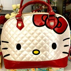 Such A Fun Bag! I Want It To Go To The Best Person Ever !!!! Hello Kitty Bags, Hello Kitty Bag, Vintage Bag, Vintage Bags, Fun Bags, I Want, Red White, Red And White, Hello Kitty