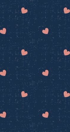 a blue background with pink hearts on it