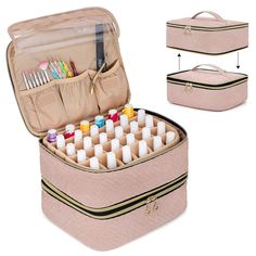 Help your teen get organized with a nail polish organizer case Nail Varnish Storage, Nail Polish Case, Nail Bags, Nail Kits, Electric Nail File, Tools Storage