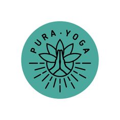 the logo for pura yoga