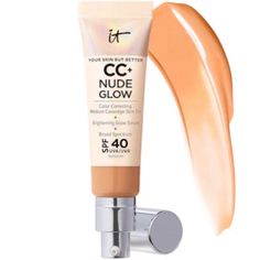 New Never Used , Bought Two Colors And The Other One Suited Me Fine So Never Used This Shade. Exp 1/2026 It Cosmetics Cc Cream Nude Glow, Makeup Cc, Foundation Colors, Makeup Foundation, Color Correction, Sunscreen, Makeup Cosmetics, Womens Makeup, Foundation