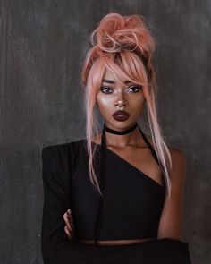 fashionistaswonderland:  “Tumblr: @nyanelebajoa  ” Nyane Lebajoa, Haircuts For Long Hair, Anne Hathaway, How To Draw Hair, Hair And Makeup, Prom Hair, Pink Hair, Summer Hairstyles, Hair Goals